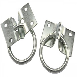 Set of 2 Trailer Tie Ring With Plate Galvanised 50 x 45 x 7 mm