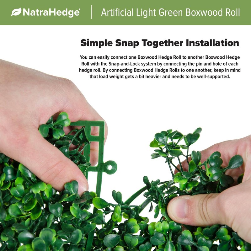 NatraHedge Artificial Boxwood Roll Panels UV Protected for Outdoor Use