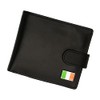 Irish Eire Ireland Flag Emblem on a Genuine Black Leather