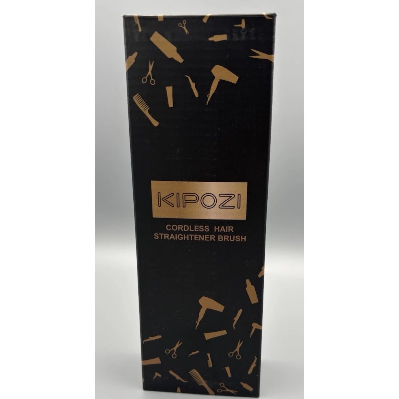 KIPOZI Cordless Hair Straightener Brush 3 temp, Portable, USB Charger.