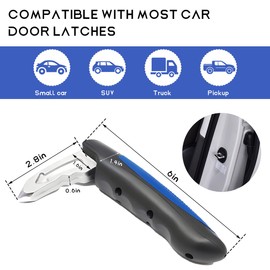 JUSTTOP Car Door Assist Handle for Elderly, Multifunction Support Handle Grab Cane for Getting in/Out of Car, Vehicle Door Latch Grab Bar for Seniors and Handicap, Car Accessories (Blue)