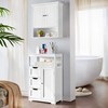 Yaheetech Bathroom Floor Cabinet Wooden Storage Organizer with 1 Door