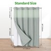 eachope Extra Long No Hooks Needed Linen Textured Shower Curtain