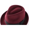 Decentron Men's Wool Felt Winter Hat Short Brim Fedora Hat