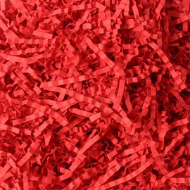 UUYYEO 200g Red Crinkle Cut Paper Shreds Gift Wrap Fillers Basket Filling Shredded Paper Gift Packaging Gift Bag Fillers