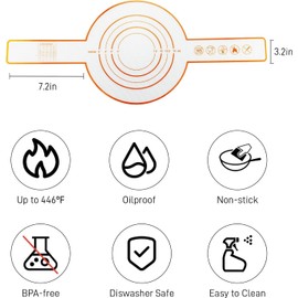 Bntyok 3Pcs Silicone Bread Sling for Dutch Oven Non-Stick & Easy Clean Round Silicone Bread Baking Mat Reusable Sourdough Baking Mat with Long Handles for Transferable Dough