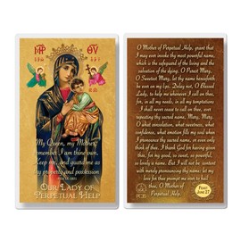THE SAINTS COLLECTION Set of 20 Laminated Catholic Prayer Cards - Our Lady of Perpetual Help