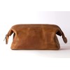 HOLZRICHTER Berlin Toiletry Bag (M) - Premium Leather Toiletry Bag,
