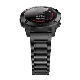 HQEUZ Titanium Bracelet 26 mm Compatible with Fenix 7X/6X/5X Metal Watch Strap, Quick Fit Replacement Strap Compatible with Garmin Enduro/Fenix 7X/Fenix 6X/6X Pro/Fenix 5X/5X Plus/Fenix 3/3HR, Black,