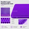 Purple Gel Honeycomb Slim 0.8 Seat Cushion for Office Chair,