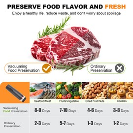 Handheld Vacuum Sealer for Food with Visible Water Tank, Portable Vacuum Sealer Machine, Compact Cordless Food Sealer with 30 Reusable Vacuum Bags for Food Preservation & Storage