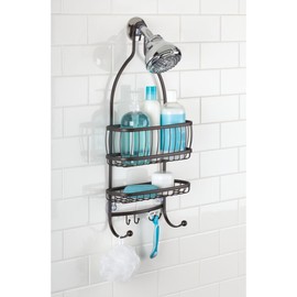 iDesign 61971 York Lyra Hanging Shower Organizer - 10" x 4" x 22", Bronze