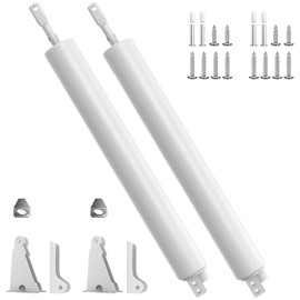Storm Door Closer Heavy Duty 2 Pieces,White， Door Closer with Hold Open Feature & Smooth Closing Motion – for Storm, Screen Doors