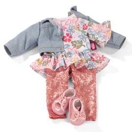 Götz 3403265 Combination Clubbing Doll Clothing Set Size XL 5-Piece Clothing and Accessory Set for Standing Dolls from 45 to 50 cm