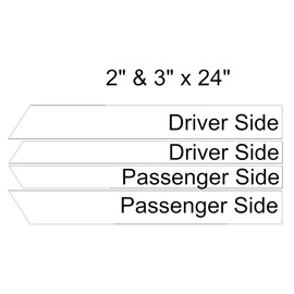 2 and 3 Inch Fender Hash Mark Bars Pickup Truck Racing Stripes Vinyl Sport Decal Fits Ford F150 F250 F350 and Most Trucks, Both Sides, Red and Yellow