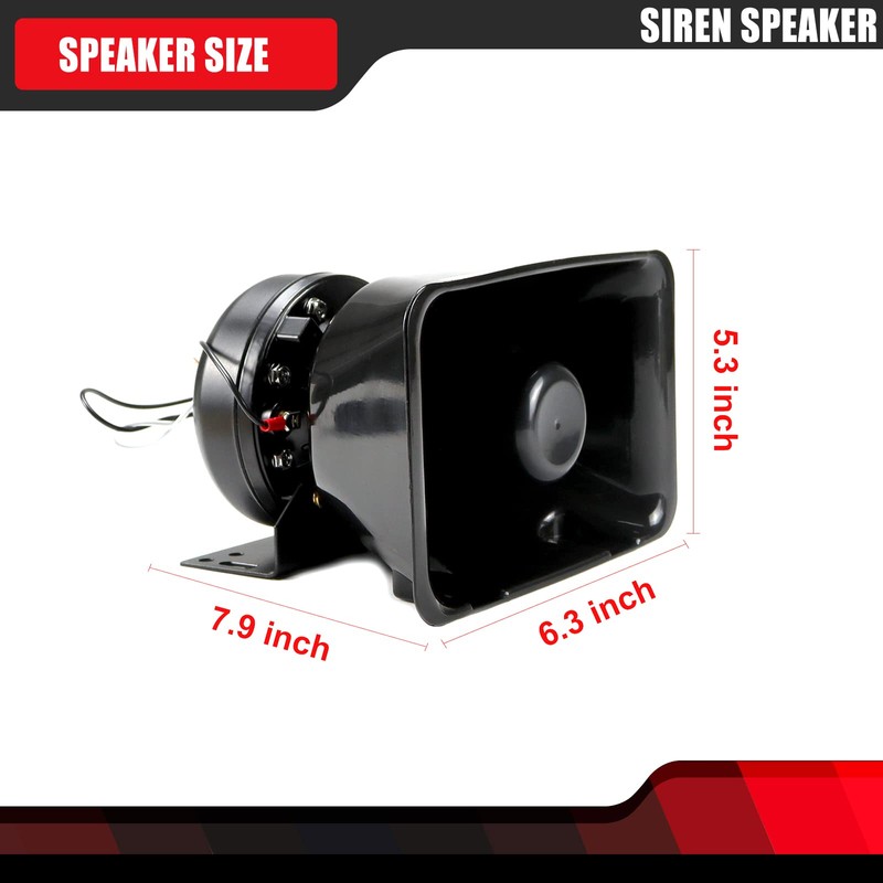 High Performance Siren Speaker Compatible with Any 100-200 Watt 100W