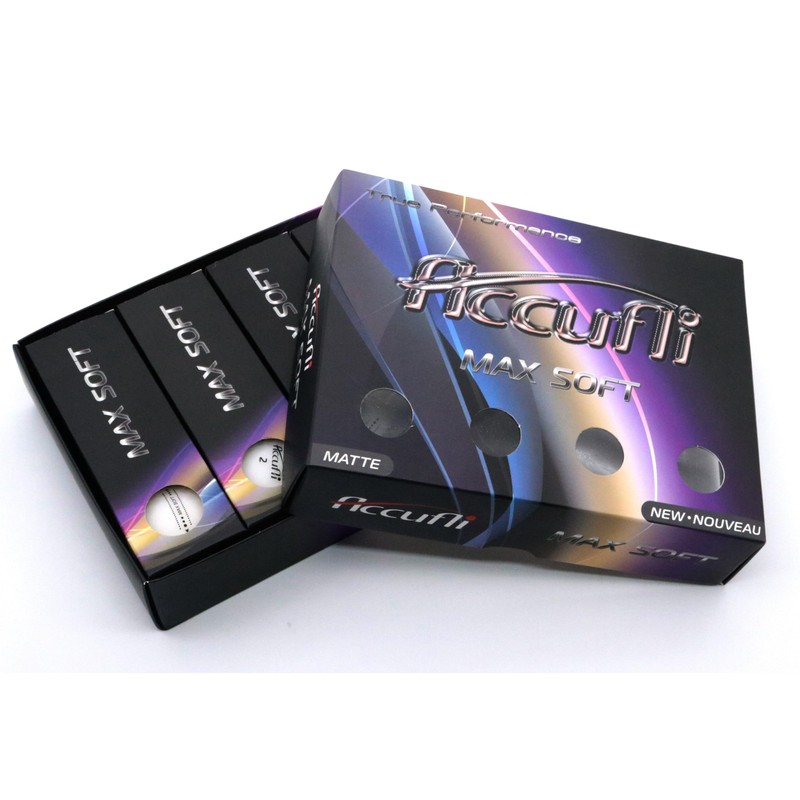 Accufli Max Soft Golf Balls (Matte White 12PK)