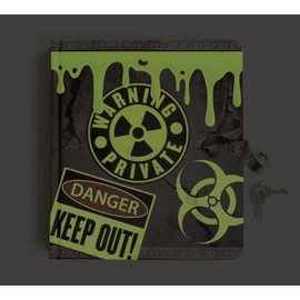 Playhouse Radioactive Glow in The Dark Lock & Key Lined Page Diary for Kids