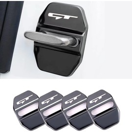 MAXDOOL Stainless Steel Car Door Lock Latches Cover Protector for GT(Black)