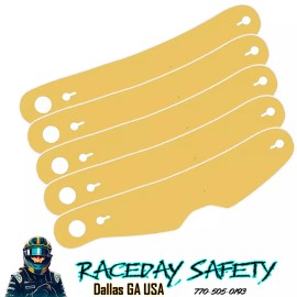 Ultra Shield Pack of 5 Amber Tinted Tear Offs A18 for RaceQuip Vesta Helmets