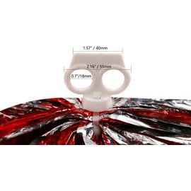 Hlonon 4 Pack Cheerleader Pom Poms Sports Dance Cheer Plastic Pom Poms Cheerleading for Sports Team Spirit Cheering(Rose Red,50g)