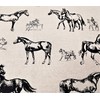 A Pair of Linen Cotton Tea Towels Kitchen Towels Horses