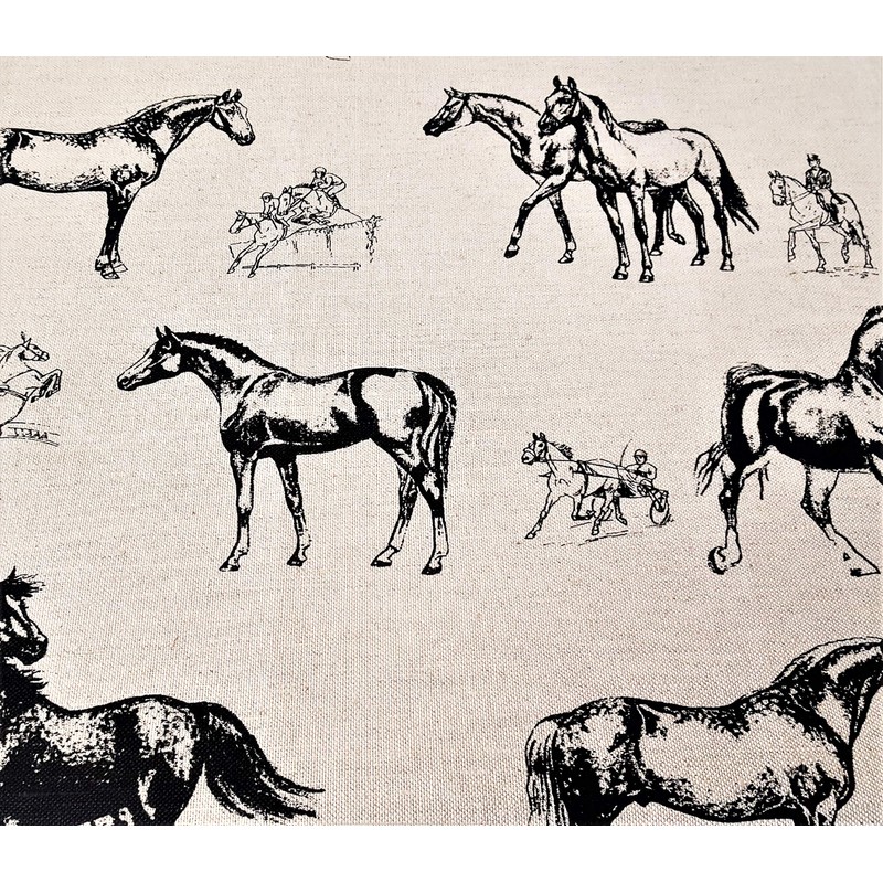 A Pair of Linen Cotton Tea Towels Kitchen Towels Horses