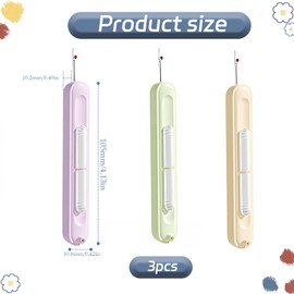 3 Pcs Needle Threaders,2-in-1 Needle Threader Seam Ripper Tool,Portable Unpicker Sewing Tool,Retractable Insert Seam Rippers for Sewing,Quilting and Crafting Project Accessories