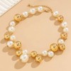 Chunky Gold Pearl Necklace for Women - Big Statement Jewelry