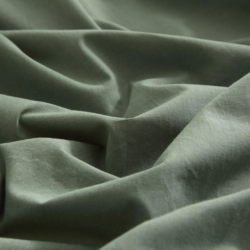 Ruccit Sage Green Fitted Sheet Double Extra Deep 41CM Washed
