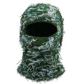 Clape Distressed Full Face Ski Mask Unisex Camo Balaclava Hood Knitted Shiesty Mask Windproof Winter Beanie Face Cover