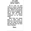 Autom co St. Luke holy card - laminated - Pack