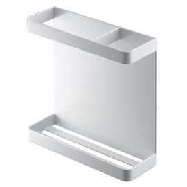 Yamazaki 7121 Magnetic Wrap Holder, White, Approx. 6.1 x 2.0 x 6.1 inches (15.5 x 5.2 x 15.5 cm), Tower Wrap Storage, Kitchen Storage