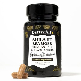 BetterAlt GOLD+ Shilajit, Ashwagandha & Sea Moss Capsules | Lab-Tested for Purity | Helps Boost Energy & Immunity | 2-Month Pack:_All-in-one Energy | Pack of 1