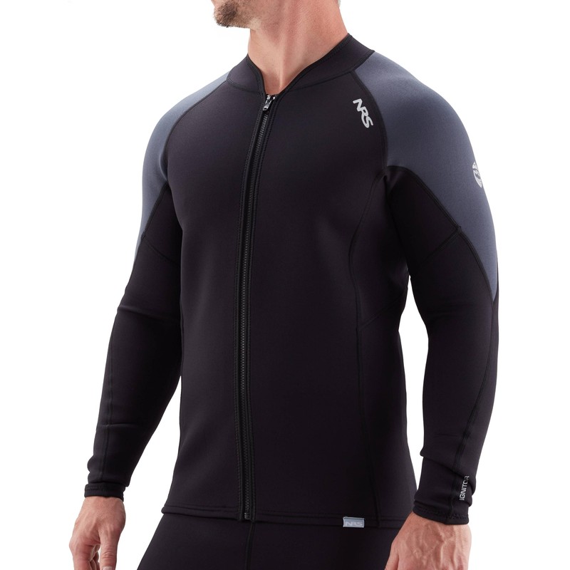 NRS Men's Ignitor Wetsuit Jacket-Black-M