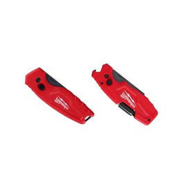 Milwaukee Milwaukee FASTBACK Compact Knife, and FASTBACK 6-in-1 Folding Utility Knives, w/Blade (knife 2pack) Red-black