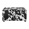 Eritanaer Cow Print Waterproof Stretch Ottoman Cover, Square Folding Storage