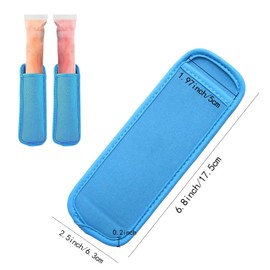 YAZANY Ice Pop Holders, 4 Pcs Reusable Blue Ice Pop Bags, Popsicle Holder Bags for Kids, No Drip, Antifreezing Sleeves for Kids Party Drink