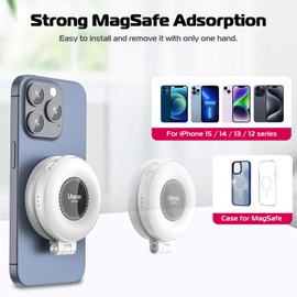 ULANZI Magnetic Selfie Light White, LED Fill Light Compatible with Magsafe, LED Selfie Ring Light Included Sticky Ring for Phones, for Selfies/Photography/TikTok/Zoom Calls/Video Conference Color