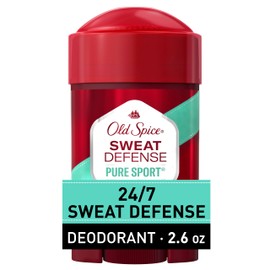 Old Spice Sweat Defense Antiperspirant & Deodorant for Men, 24/7 Ultimate Sweat Protection, Long Lasting Scent, Soft Solid, Pure Sport Scent, 2.6 oz