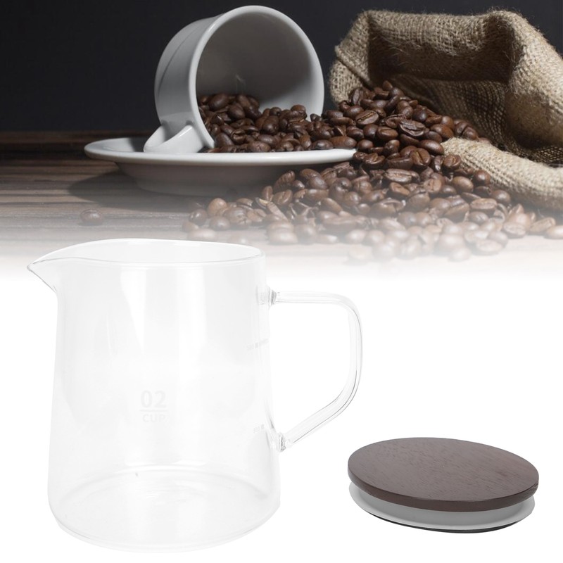 Coffee Pot with Lid HeatResistant Glass Heat Insulation Handle Kettle