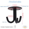 YNHJQP 5 pieces ceiling hooks, black, stainless steel hooks with