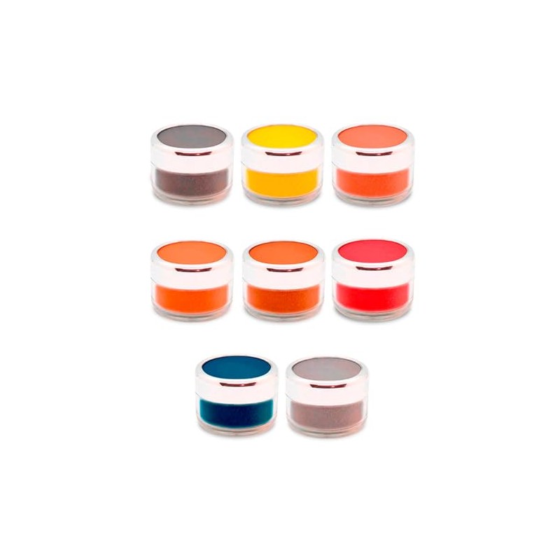 Set de 8 Sombras de Ojos, Colección Noche, Tonos Vibrantes