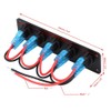 5 Gang Rocker Switch Panel, 12V-24V Boat LED Switch Panel,