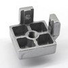 (6 Pieces) 4040 M8 Foot End Connector Floor Mount Base