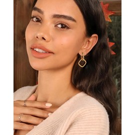 Glorig Gold Earrings For Women With Paperclip Chain Earring Style Trendy Gold Dangle Drop Earrings Geometric Statement Earring Jewelry Gift