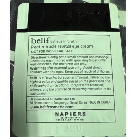 NAPIERS Belif Peat Miracle Revital Eye Cream 3 ml/0.10 fl.oz. X 30 Packs