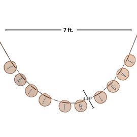 FALL BANNER W/WOOD DISCS - Party Decor - 1 Piece