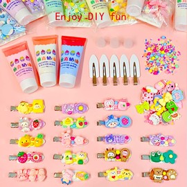 ZDYS Accessories for Kids - DIY Hair Accessories Set - Arts & Crafts Gift for Ages 5-14 Year Old Girl - Little Children's Art & Craft Gifts Hair Clips