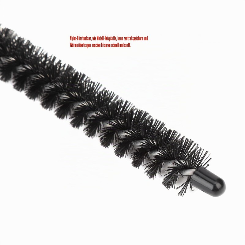 Mini Round Brush Nylon Bristles Short Hair Styling Wooden Handle